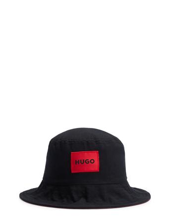 Larry-Reversible Accessories Headwear Bucket Hats Svart HUGO*Betinget Tilbud