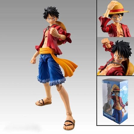 17cm Anime Figur Monkey D Luffy Variabel Leddelt Luffy Actionfigur Samleobjekt Model Ornament Legetøj Db