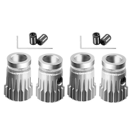2 Sarjaa Päivitettyjä 3D-Tulostin MK8 Vetopyöriä Extrusion Pyöriä Vetopyörä Extruder Dual Gears Prusa i3:lle