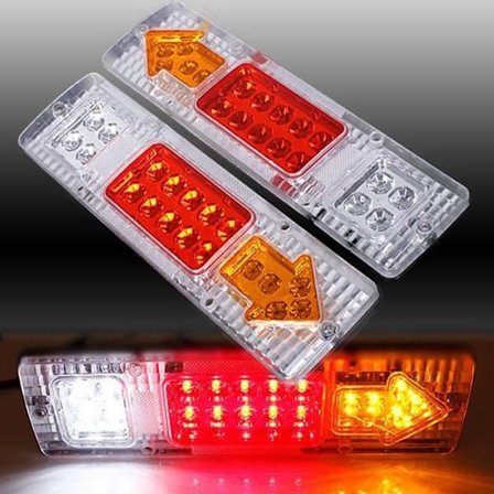 2 stk. 12v 75LED Bagstopindikatorlys til båd, bil, trailer, lastbil
