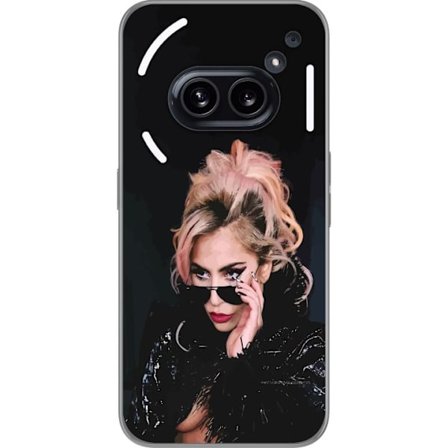 Kompatibelt Mobildeksel til Nothing Phone (2a) Lady Gaga portrett med solbriller og dramatisk sminke i mørk glamorøs stil