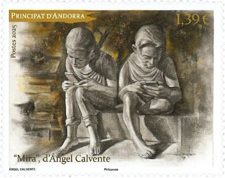 Fransk Andorra - Mira af Angel Calvente - Postfrisk frimærke