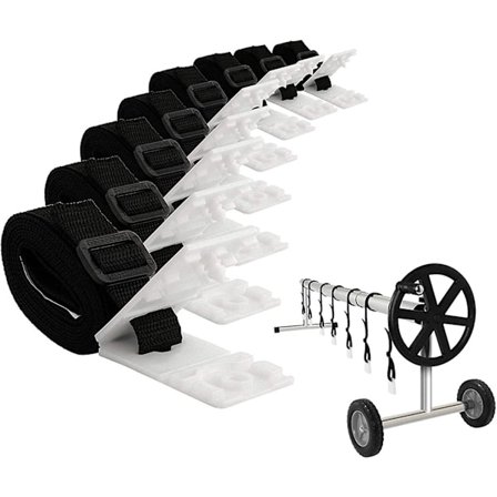 Rulle för poolskydd, bubbelpoolskyddsrullar, rulle för poolskydd ovan mark, för solskydd och presenningar för pooler från 300 till 570