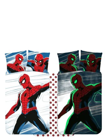 BrandMac Bed Linen Spiderman 1053 Glow - 100X140 40X45 Cm - Red - 100X140.40X45CM