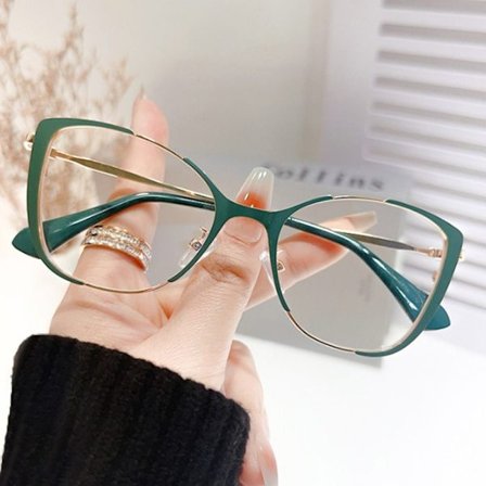 Anti-Blue Light Glasögon Överdimensionerade glasögon GRÖN