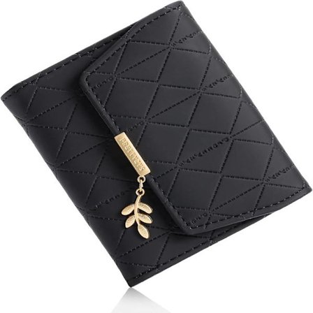 Pung Dame Læder RFID-blokerende Kortholder Kompakt Pung Lynlås Møntlomme med ID-vindue