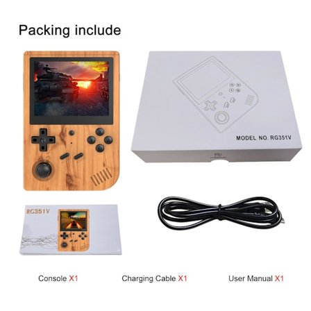 RG351V Handhållen Spelkonsol Öppen Källkodssystem RK3326 Chip Retro Spelkonsol med 5000/7000/15000 Klassiska Spel 3,5 Tums IPS-Skärm