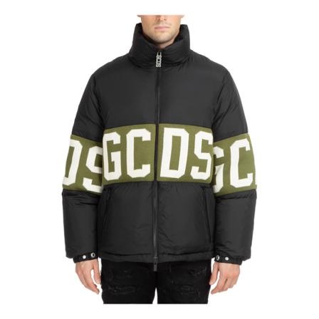 Gcds, Down jacket blouson Band Logo Zwart, Heren, Maat:M