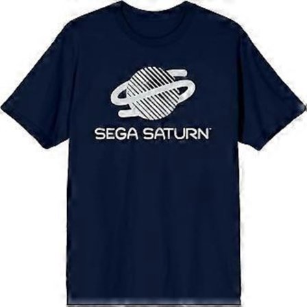 Sega Saturn Retro Logo Herr Marinblå T-shirt