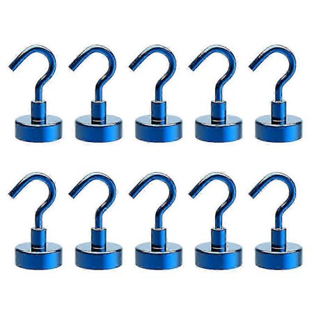 10-pack Magnetiska Krokar för Hem, Kök, Arbetsplats, Kontor och Garage - Kraftiga