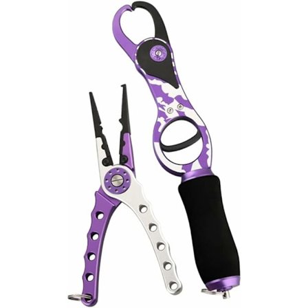 Kalastuspihdit Huuliote Sarja Monitoiminen Kevyt Ruostumaton Teräs Kaareva Kala Pidike Kalastus Sakset Violetti KLB
