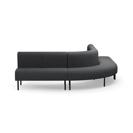 Sofa VARIETY, 90° Außenecke, Stoff Blues CSII, anthrazit