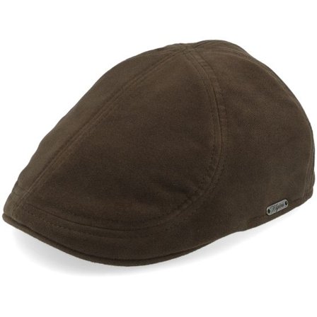 Wigéns - Svart flatcap Keps - Pub Cap Dark Olive Flat Cap @ Hatstore