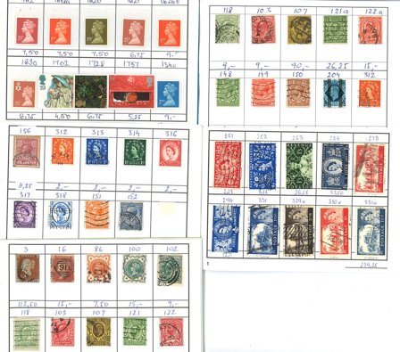 England - Dubletpakke med ufyldte udvalgshæfter - Postfrisk og/eller stemplet