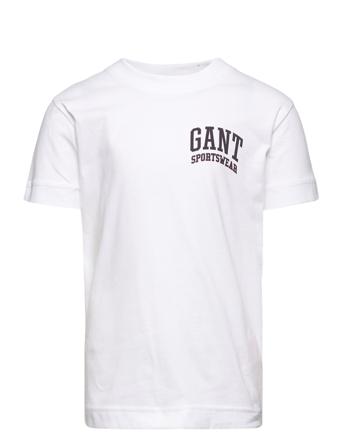 D1. Crest Shield Ss T-Shirt T-shirt Hvid GANT