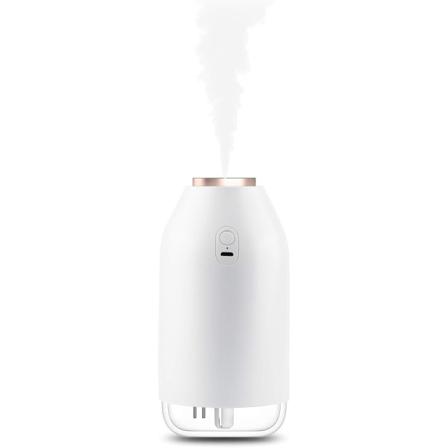 Sovrumsluftfuktare, USB växtluftfuktare, 26dB tyst, automatisk avstängning, applicera på baby(270 ml vit)