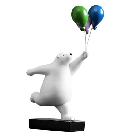 Hartsihahmot Ilmapallojen kanssa Napakarhut Veistos Koti Toimisto Koriste - A