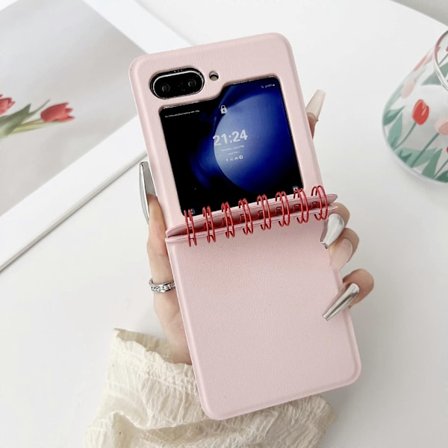 Läderfodral för Z Flip 6, Kreativt Fodral för Samsung Galaxy Z Flip 6 med Unik Gångjärnsdesign, Stötsäkert Skyddande Fodral för Z Flip 6