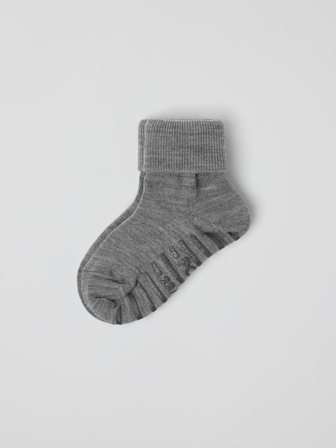 Polarn O. Pyret - Anti-slip socks merino wool - 25|27 - Childrenswear - grey
