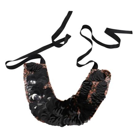 Marni Pre-owned, Sequined Necklace Collar in Acrylic Zwart, Dames, Maat:ONE Size