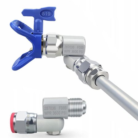 Roterende Fitting til Malesprøjte 7/8 Tommer – 360° Adapter | Aluminium | Reservedel til Graco, Wagner