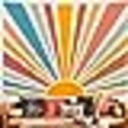 Retro Boho Sunset -seinävaatteet makuuhuoneen estetiikkaan