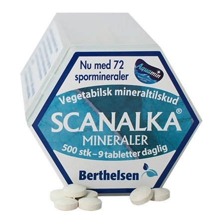 Berthelsen Berthelsen Scanalka Mineraler 500 tabl., Helse & Madvarer, Mineraler, Multimineraler