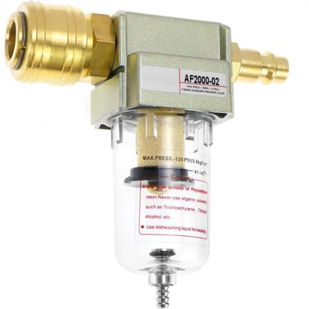 Tryckluftsfilter Vatten Oljeavskiljare Tryckluft Vattenavskiljare 1 4 Tum med Snabbkopplingsbeslag