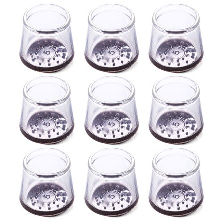 Møbelknotter / beskyttelse for møbelben 16-pakning Transparent+Brun