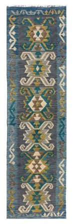 Small Kilim Afghan Old Style Rug 68X248 Wool