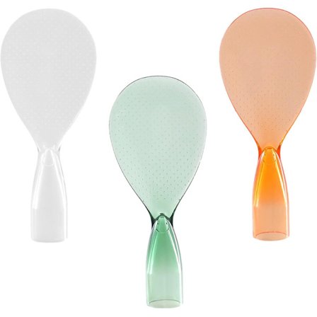 Sæt med 3 non-stick risskeer, madlavningsskeer til riskoger, japansk vertikal risske til ris, kartoffelmos eller andet