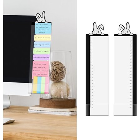 2 st Kontorsskrivbordstillbehör Skärm Memo Board Dator Meddelandekort Kontorsmaterial för Kvinnor Män Dator Sticky Note Hållare Hem 