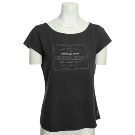 Armani Pre-owned, Pre-owned Cotton tops Zwart, Dames, Maat:M,Katoen,print