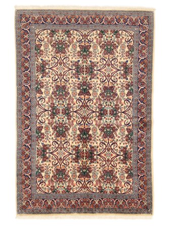 Handgeknoopt Perzisch Bidjar Vloerkleed 139X208 Bruin/Donkerrood