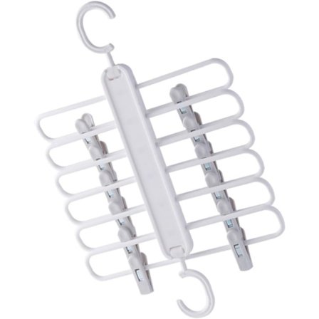 Sammenleggbar Buksehenger Kleshenger Garderobe Oppbevaringsorganisator Flerlagshenger Bukser Hengestativ Plassbesparende Henger