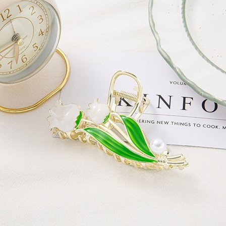 Flower Metal Hårklemmer Tulip Flower Grab TULIP - HVIT TULIP -