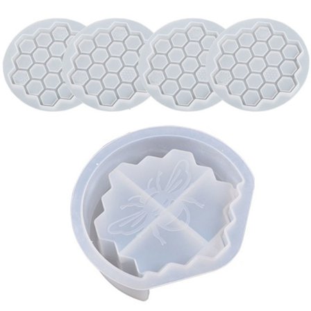 Honeycomb Cup Coaster Resin Mold DIY Craft