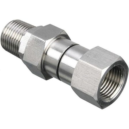 Pyörivä painepesurin liitin, 3/8" NPT ulkokierre, ruostumaton teräs