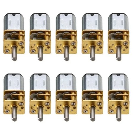 (pow yeah!)10 st 30 varv/min N20-växelmotor DC 6V reduktionsväxelmotorer med metallväxellåda hjul