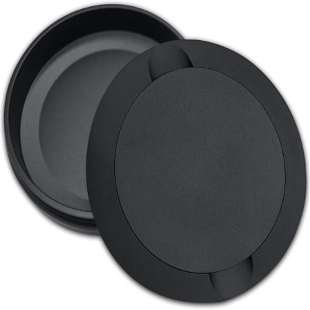 2025 Siste Modell Matt Svart Metall Zyn Prilla Beholder – Doble Rom Oppbevaringsboks med Sikkert Lokk Svart