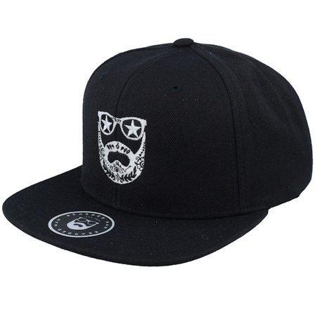 Bearded Man - Black - snapback - Cap - Day of The Beard Black Snapback - Hatstore