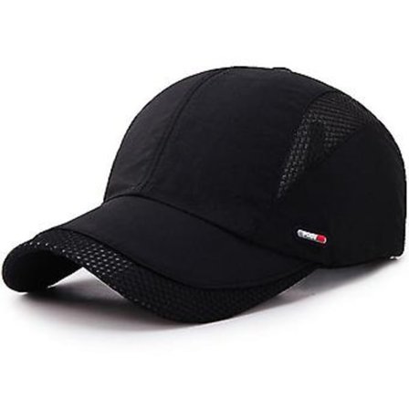 Mænd Kvinder Mesh Baseball Kasketter Sport Løbeåndbar Visir Hatte Sommer Unisex (Sort)