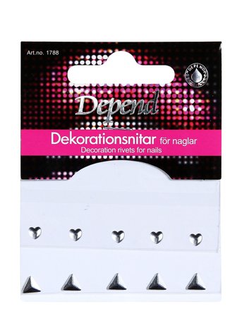 Depend Cosmetic Dekorationsnitar Mix Hjärta/Triangel - Nude - ONE SIZE