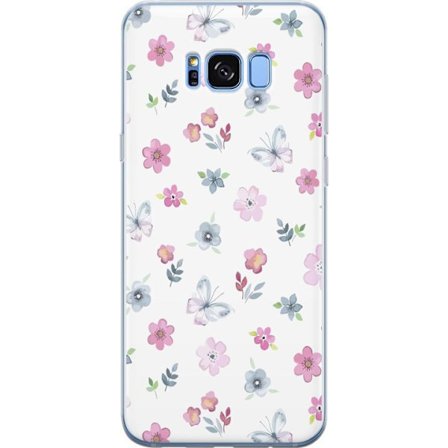 Mobilskal till Samsung Galaxy S8 med Blommor och fjärillar