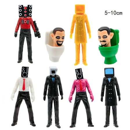 8PS Skibidi Toilet Actionfigurer Spel Toiletman Speakerman -