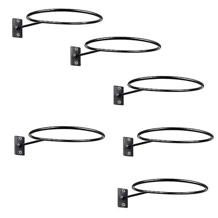 6-pakning Veggmontert Ball Display Balloppbevaring Ballstativ Ballholder for Basketball Fotball Volleyball Fotball‘-PO-