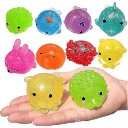 8 Stora Glitter Mochi Squishy Leksaker Squishy Djur Stressleksaker Barn Kalas Favoriter