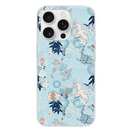 Tryckt silikonfodral som är kompatibelt med Apple iPhone 16 Pro Kimono