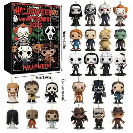 2025 Limited Edition! 24-dages Horrorfilmfigur Julekalender