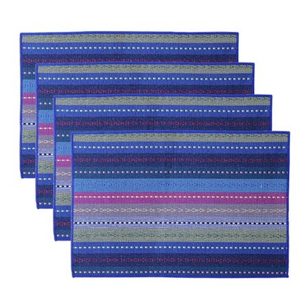 Vevde bomullsspisebrikker, sklisikker varmeisolering vaskbare kjøkken spisebord matter sett med 4 - 18x12 tommer